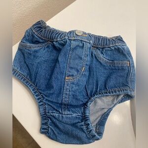 Gap Blue Denim Baby Diaper Short Cover